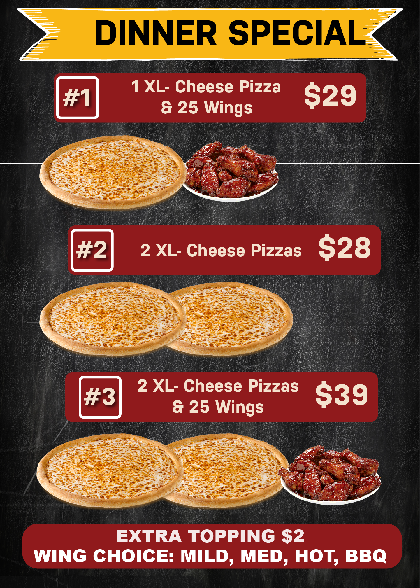 #1Brothers Pizza Dinner Special